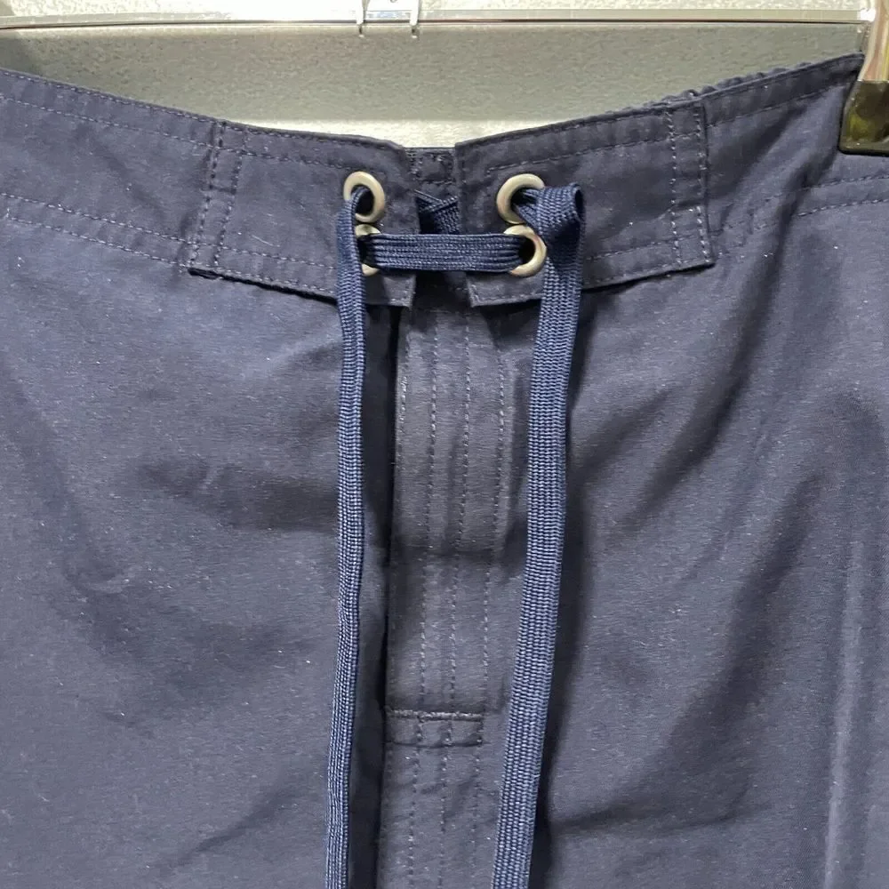 VTG Jockey Mens‎ Swim Trunks Shorts M Lined Tie Pockets Blue Yellow White